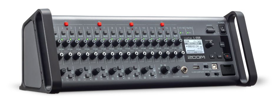 L-20R is a rack-mountable digital mixer for musicians and sound engineers